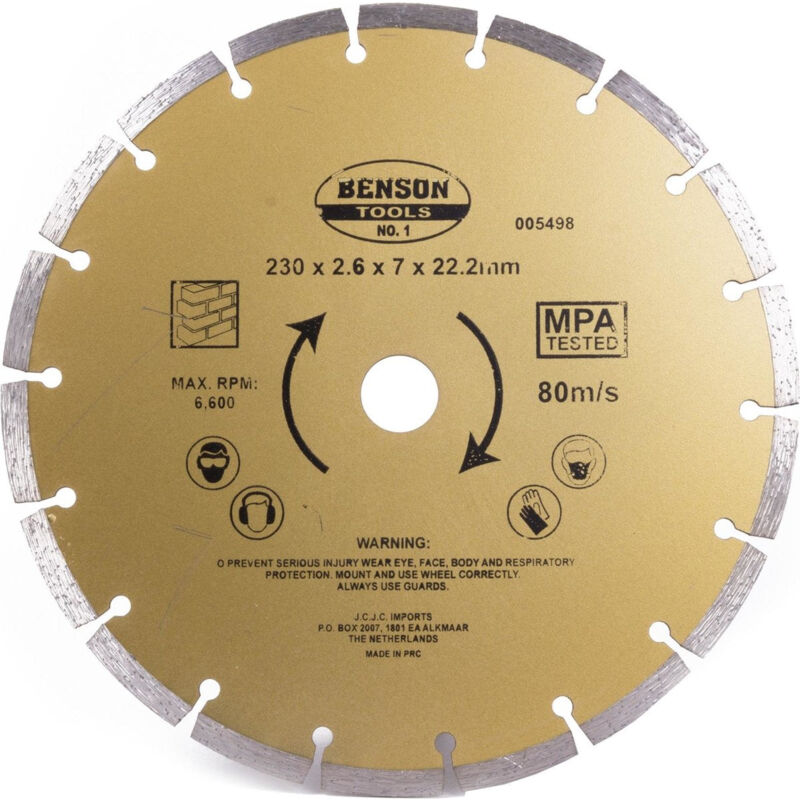 Lame scie circulaire Disque diamant 230 mm segmenté