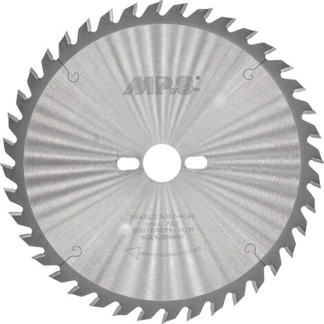 Lame scie Circulaire HM 250X30 Z60 Denture alternée Plastique