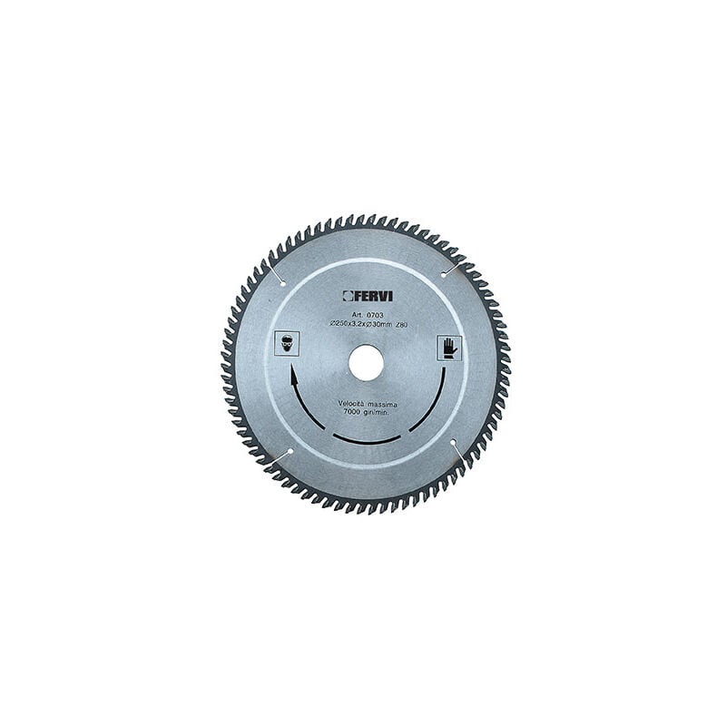 Fervi - Lame scie circulaire hm widia pour bois disque 250x30 mm 60 dents 0702