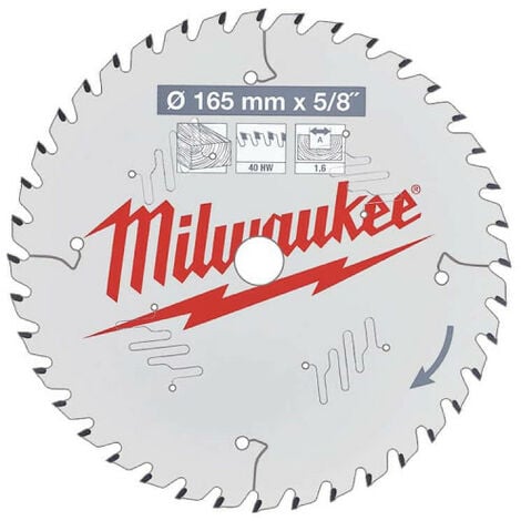 Lame scie circulaire MILWAUKEE 40 dents 1.6x165mm 4932471312
