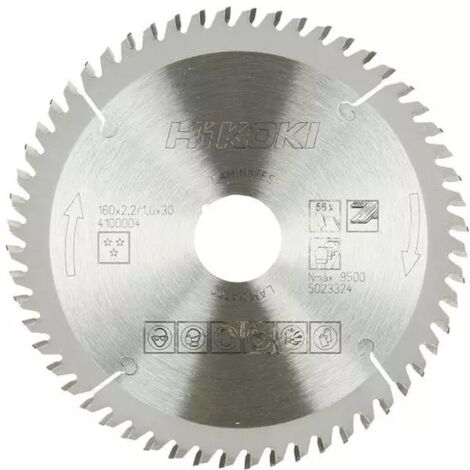 Lame scie circulaire pour stratifié et mélamine 160x20 Z48 HIKOKI 4100001