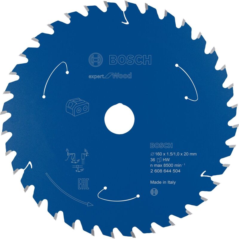 Bosch - Lame de scie circulaire Expert for Wood pour scies circulaires portatives sans fil 160 x 1,5 x 20 mm 36 - 2608644504