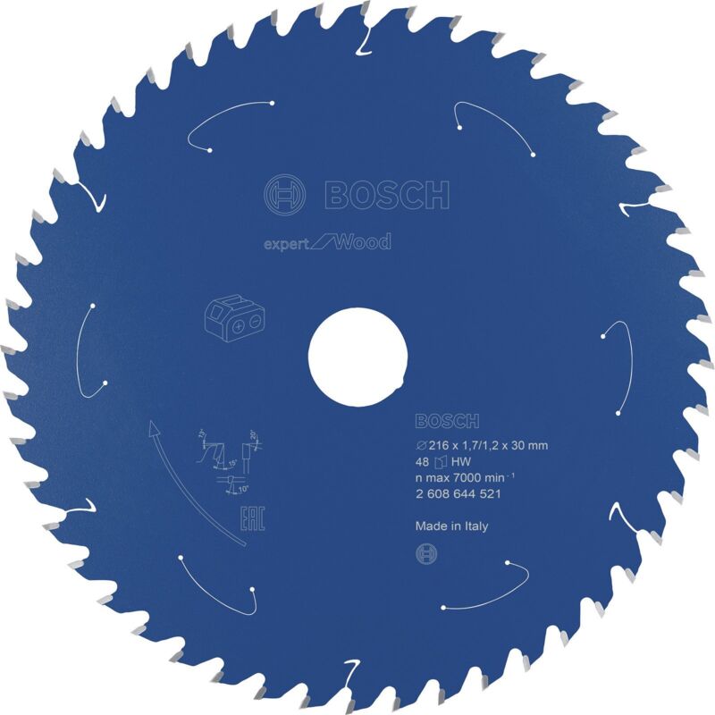 Bosch - Lame de scie circulaire Expert for Wood pour scies circulaires de table sans fil 216 x 2 x 30 mm 48 - 2608644521
