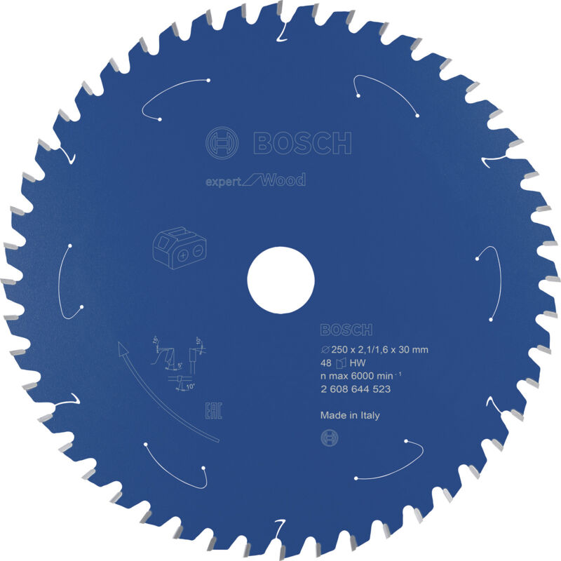 Bosch - Lame de scie circulaire Expert for Wood pour scies à onglet sans fil 250 x 2,1 x 30 mm 48 - 2608644523