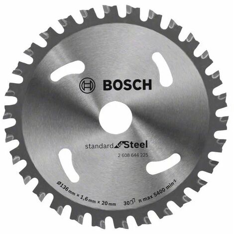 Lame scie circulaire Standard for Steel 136X20X1,6 30D GKM18 - BOSCH - 2608644225