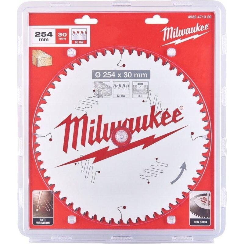 Milwaukee CSB MS W 254 x 30 x 3.0 x 60T Circular Saw Blade