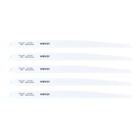 Lame scie sabre 1411DF bois clouté 300 mm - Set 5 pièces