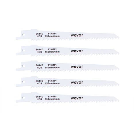 Lame scie sabre 644D bois 150 mm - Set 5 pièces