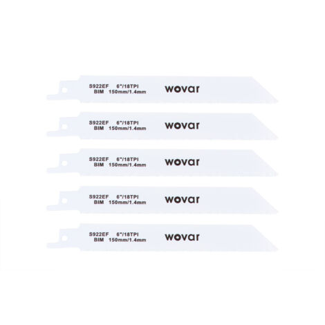 Lame scie sabre 922EF Métal 150 mm - Set 5 pièces