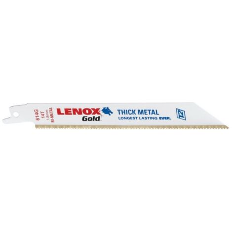 Pack 5 LENOX 614 G Gold ® à métaux Scie Alternative Lames 150 mm 14 TPI