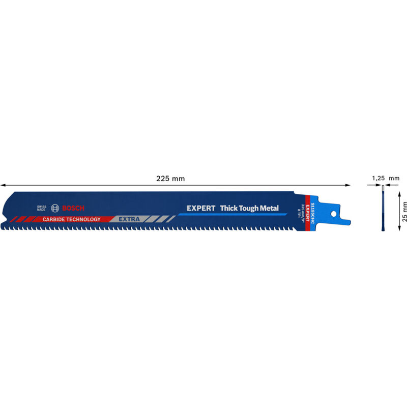 Bosch - Lame de scie sabre expert métal dur et épais s 1155 chc 3 pièces