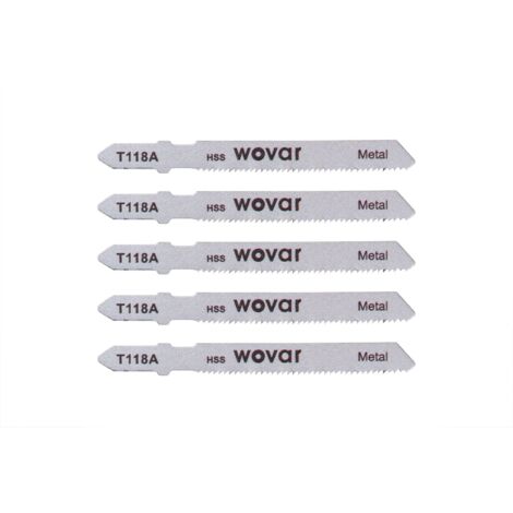 Lame scie sauteuse 118A métal fin - Set 5 pièces