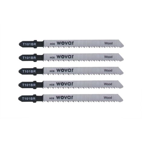 Lame scie sauteuse bois denture inversée 101BR - Set 5 pièces