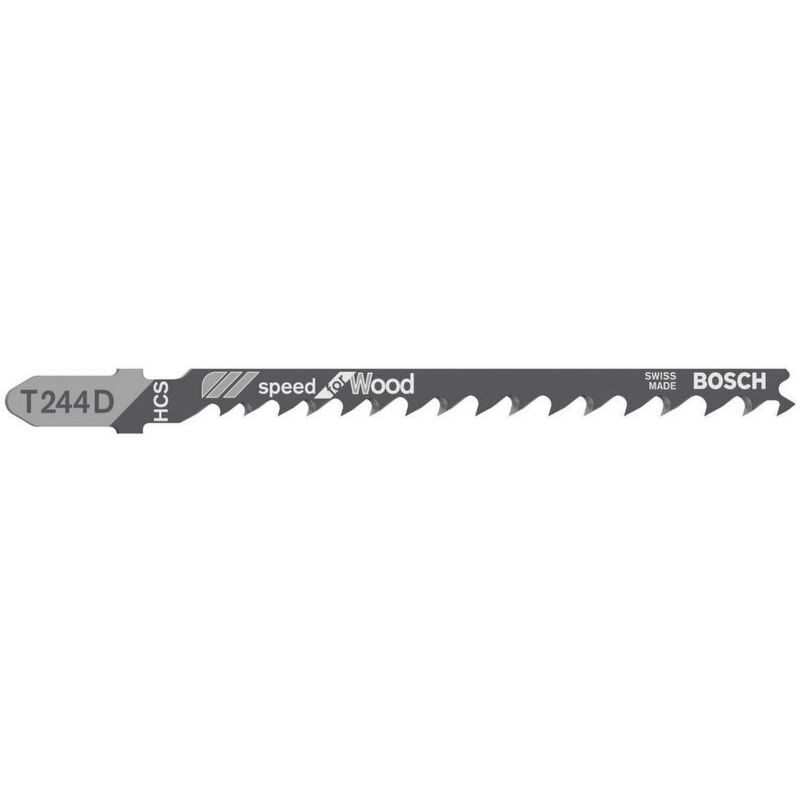 Lot de 3 Lames de scie sauteuse Speed For Wood T244D 100 mm BOSCH 2608630879 - vue 2