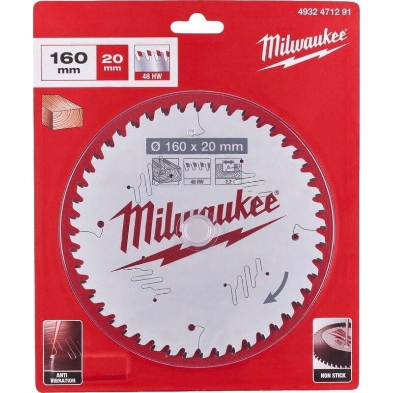 Milwaukee CSB P W 160 x 20 x 2.2 x 48T Circular Saw Blade