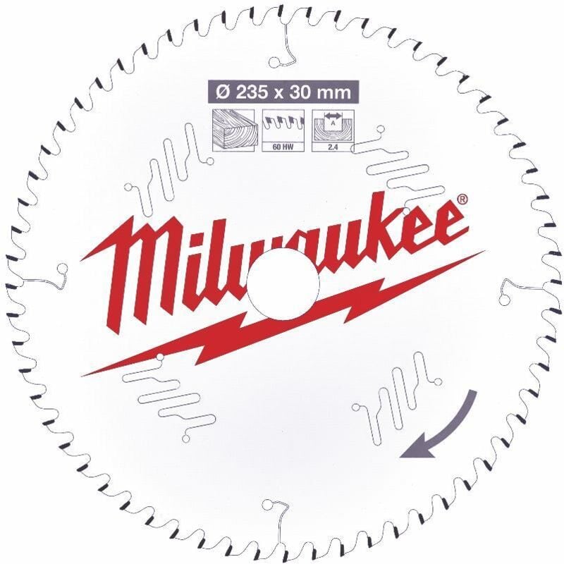 Milwaukee - csb p w 235 x 30 x 2.4 x 60T Circular Saw Blade