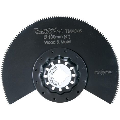 Lame segment BIM à moyeu déporté Bois et Métal TMA046 STARLOCK 100mm MAKITA B-64808