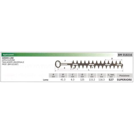 Lame supérieure du taille-haie universel GREEN LINE 018216