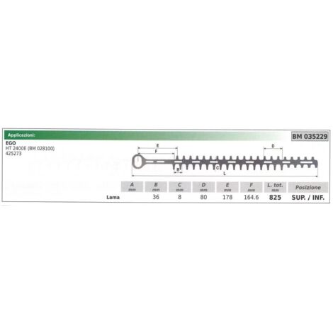 Lame supérieure / inférieure Taille-haie EGO HT 2400E 035229
