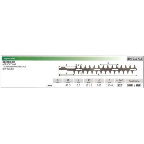 Lame supérieure / inférieure Taille-haie universel GREEN LINE 017713