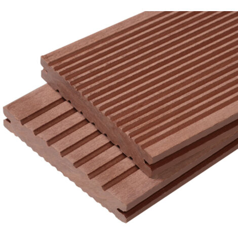 Lame terrasse bois composite plein Maxima L 360 cm / l 14 cm / ep 2,2 cm