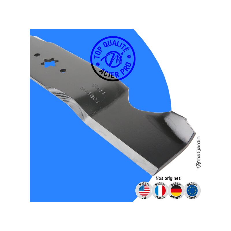 Lame tondeuse pour mtd N°742-0677 coupe 46,7 cm