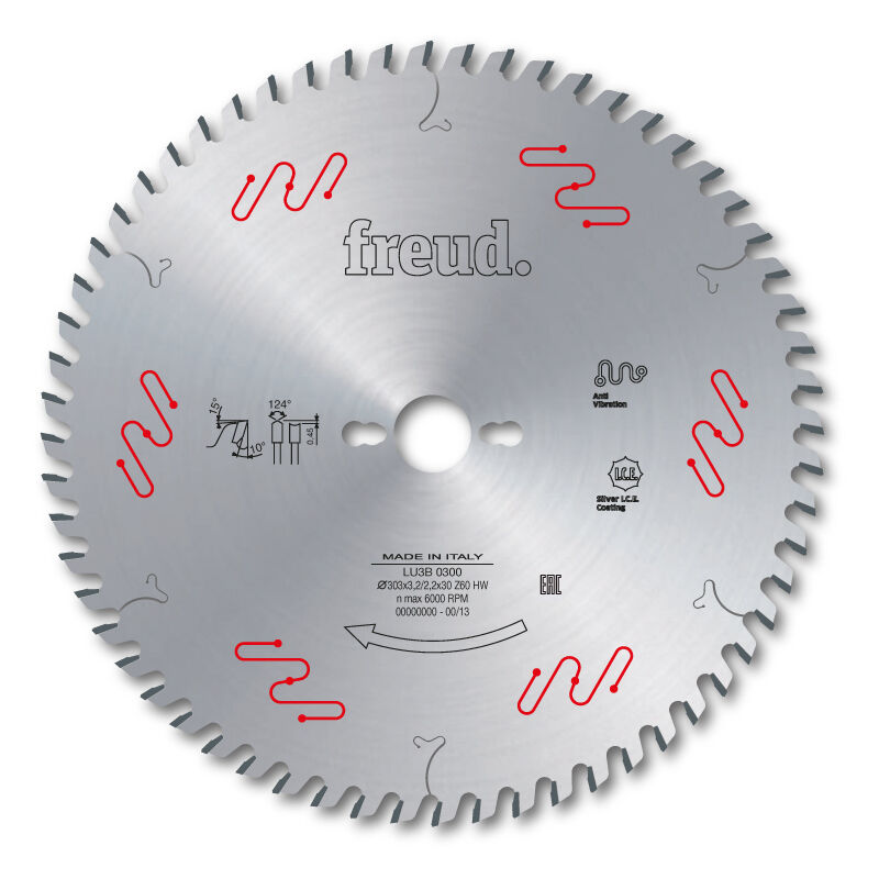 Lame gouge pour panneaux revêtus deux faces Freud 350 3,2/2,2 AL30 Z72 gouge - - F03FS05075 -LU3B 0400