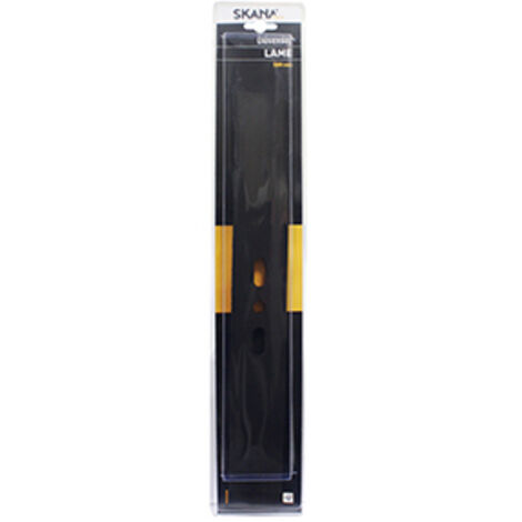 Lame Universelle Droite Soufflante Pour Tondeuse. Longueur : 380 Mm Alésage Central : 10 Mm Entraxe Trous Extérieurs : 45/75 Mm.