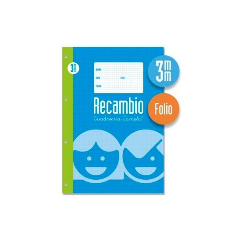 

Lamela recambio hojas microperforadas folio cuadricula 3mm c margen pack -5u-