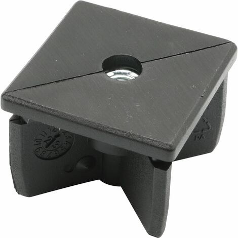 Lamellenstopfen mit Gewindeloch M10 50 x 50 mm schwarz