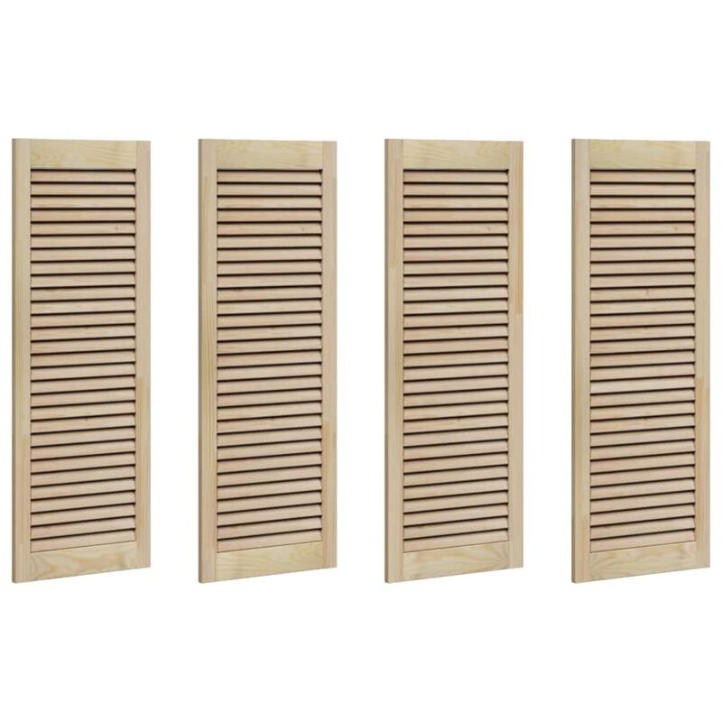 Schranktüren 4 Pcs Braun 110 X 39.5 X 2.1 Cm Massivholz Kiefer Vidaxl