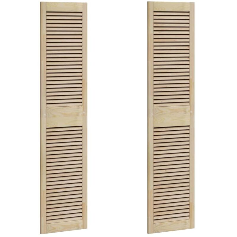 Schranktür 2 Pcs Natur 170 X 2, 1 X 39, 5 Cm Massivholz Kiefer Vidaxl