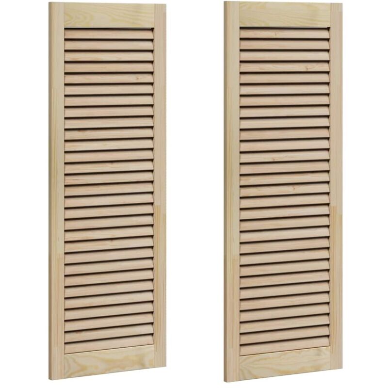Schranktür 2 Pcs Natur 110 X 2, 1 X 39, 5 Cm Massivholz Kiefer Vidaxl