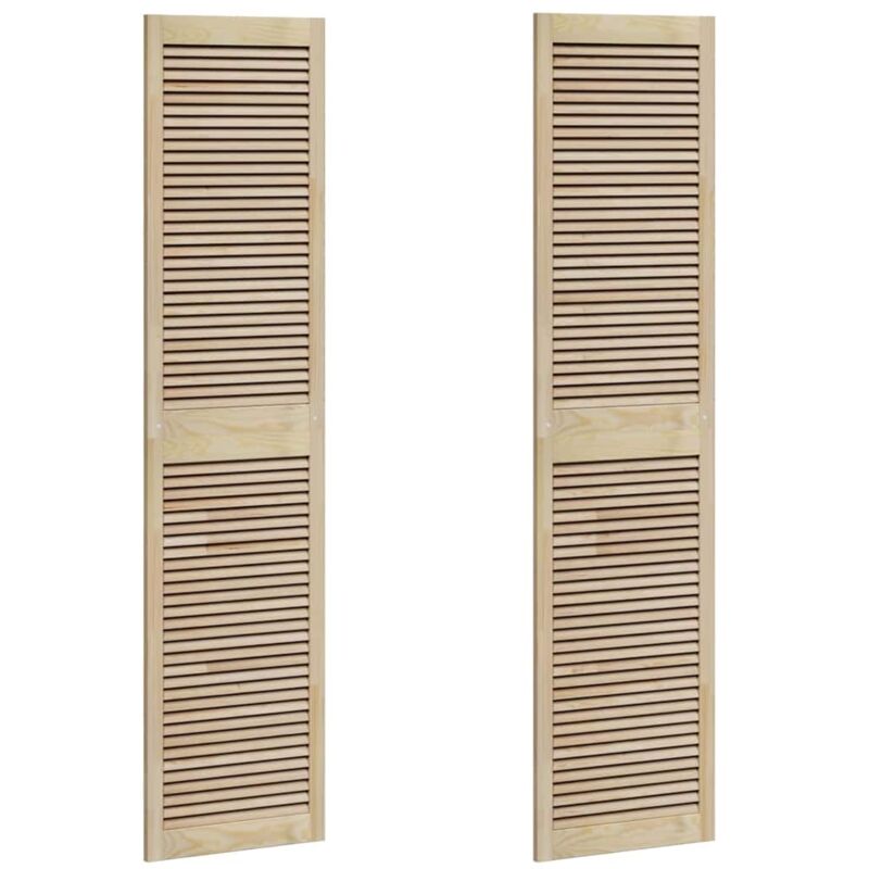 Schranktür 2 Pcs Natur 201 X 2, 1 X 49, 5 Cm Massivholz Kiefer Vidaxl