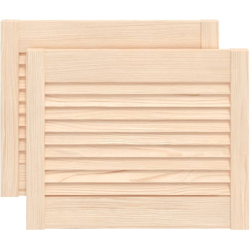 Schranktüren Lamellen-design 2 Stk. 39, 5x49, 4 Cm Massivholz Vidaxl