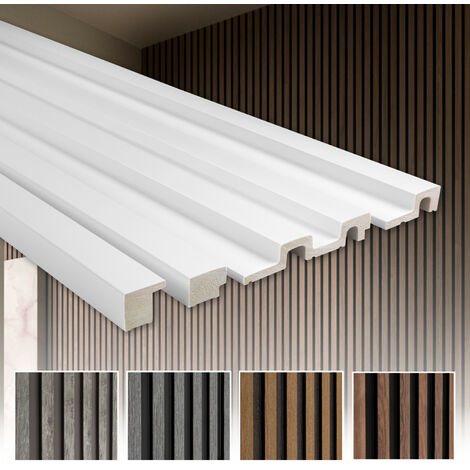 Lamellenwand 2 Meter Paneele HDPS Akustikpaneele Wandverkleidung Holz Optik