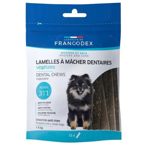 Lamelles a macher dentaires pour tres petit chien