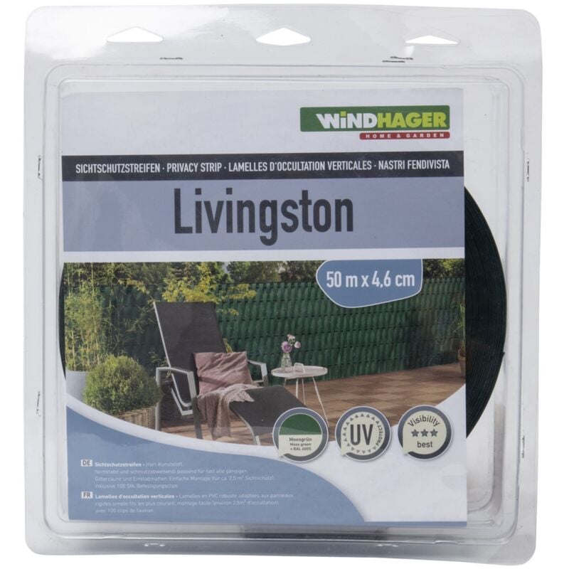 Windhager - Lamelles d'occultation verticales verte Livingstone