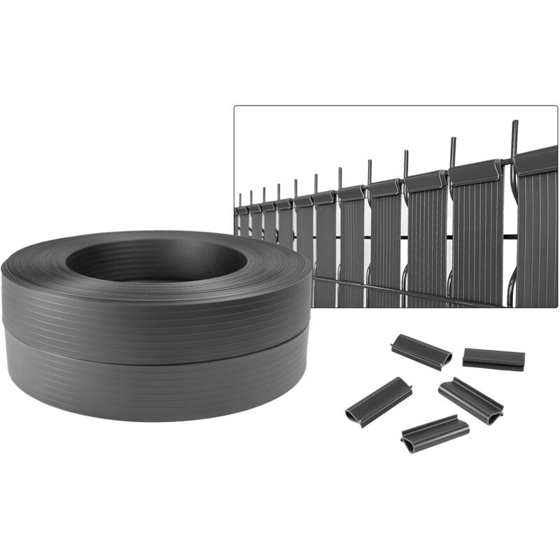 Casanoov - Lamelles occultantes baldo 200mX46mm rouleau pvc Gris