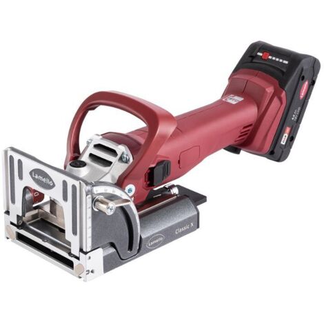 Lamello – Fraiseuse à rainurer sans fil 101701DES – 20mm de profondeur de travail – 7300 tr/min – 2 batteries 18V 4Ah – Pour bois dur