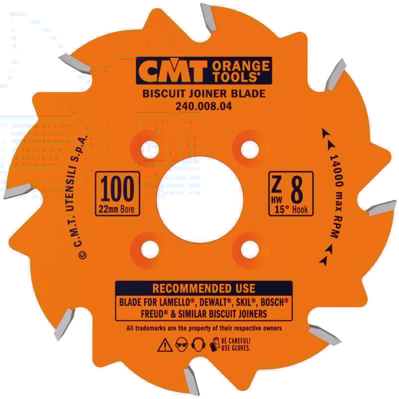 Image of 241.008.04 Kreissägeblatt für Lamello HW 100x3,96/3,1-3,8x22 Z8 flach