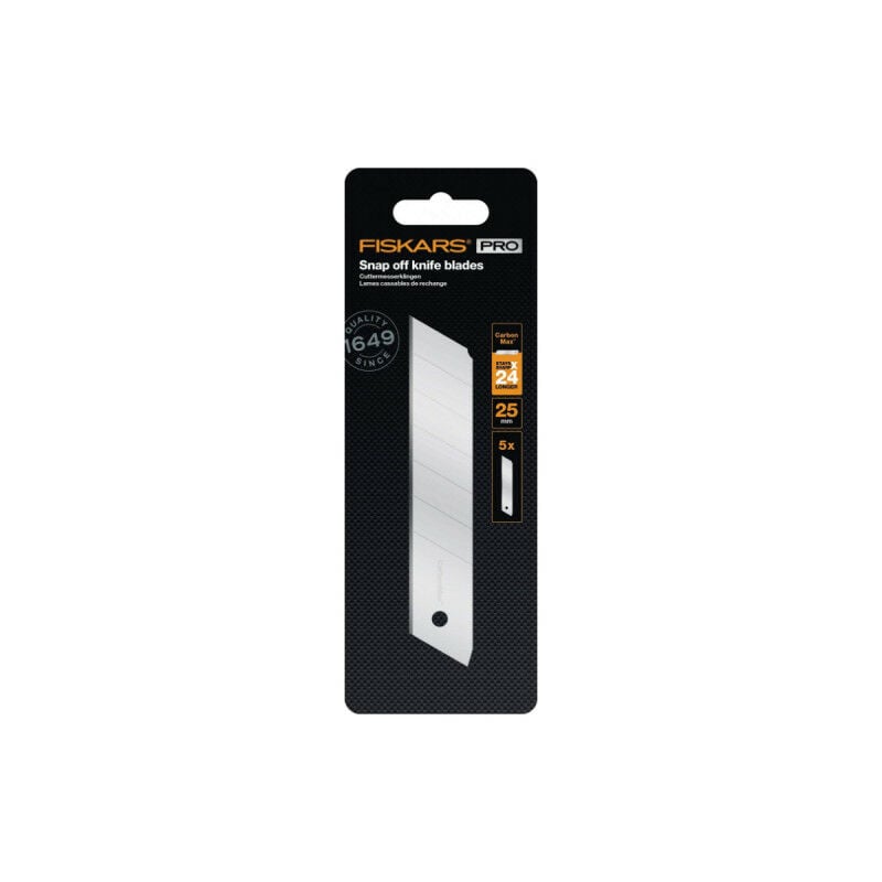 Lames de cutter sécables FISKARS - CarbonMax - 25mm - 5pcs