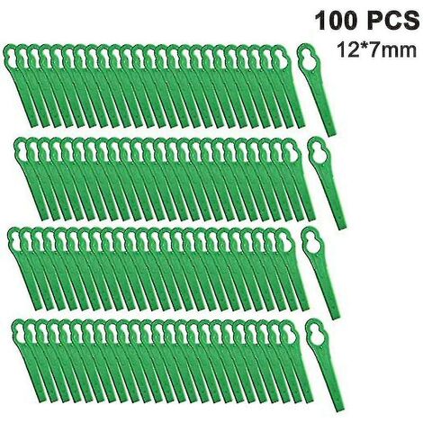 Lames de coupe-herbe en plastique, 100 pièces, sans fil, de haute qualité