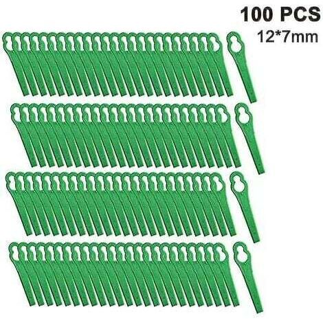 Lames de coupe-herbe en plastique, 100 pièces, sans fil, de haute qualité