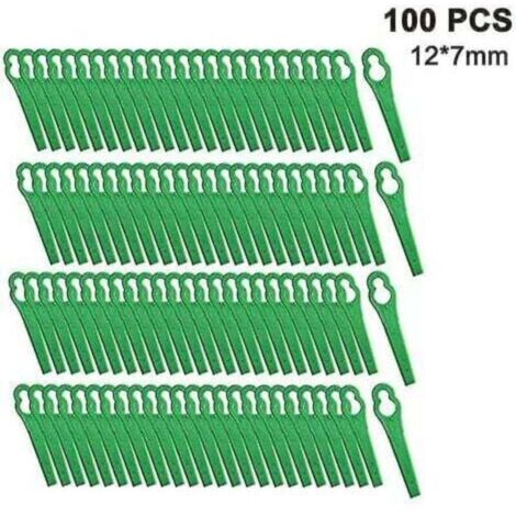 Lames de coupe-herbe en plastique, 100 pièces, sans fil, de haute qualité