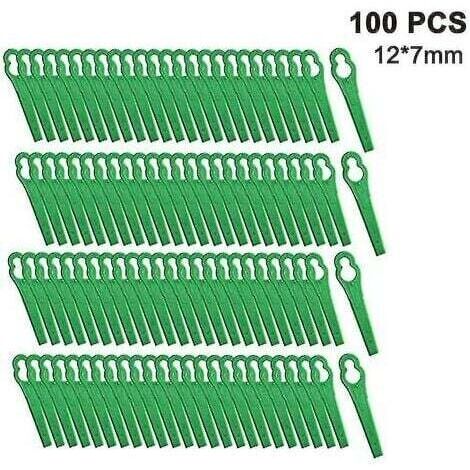 Lames de coupe-herbe en plastique, 100 pièces, sans fil, de haute qualité