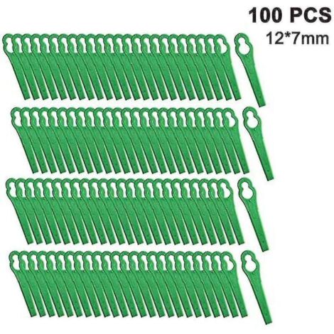 Lames de coupe-herbe en plastique, 100 pièces, sans fil, de haute qualité
