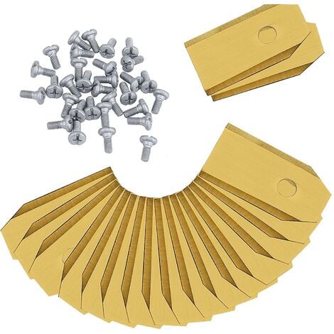 ERSANDY Lames de Couteau en Titane 30 x Lames de Rechange Robot Tondeuse pour Tous Les Tondeuses de Jardin Automower Husqvarna Gardena Yard Force Automower Robuste