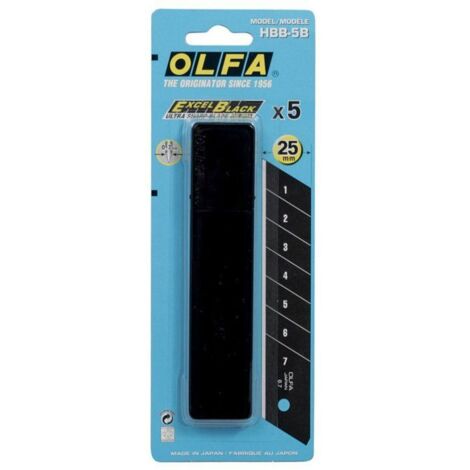 lames de cutter 'excel black' désignation etui de 10 lames sécables excel blacklargeur 25 mm