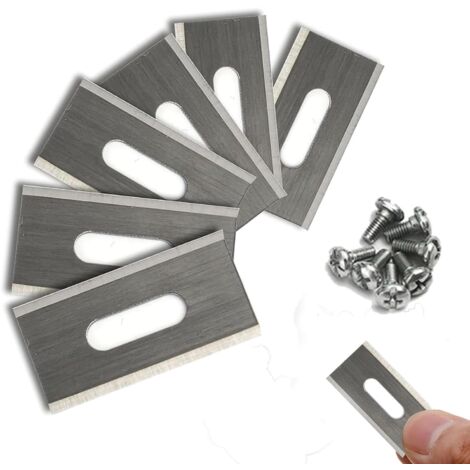 Lames de Gazon pour Husqvarna avec Double Lame aiguise en Acier Inoxydable 36,5 x 18,5 x 0,65 mm (Argent 30 pièces)